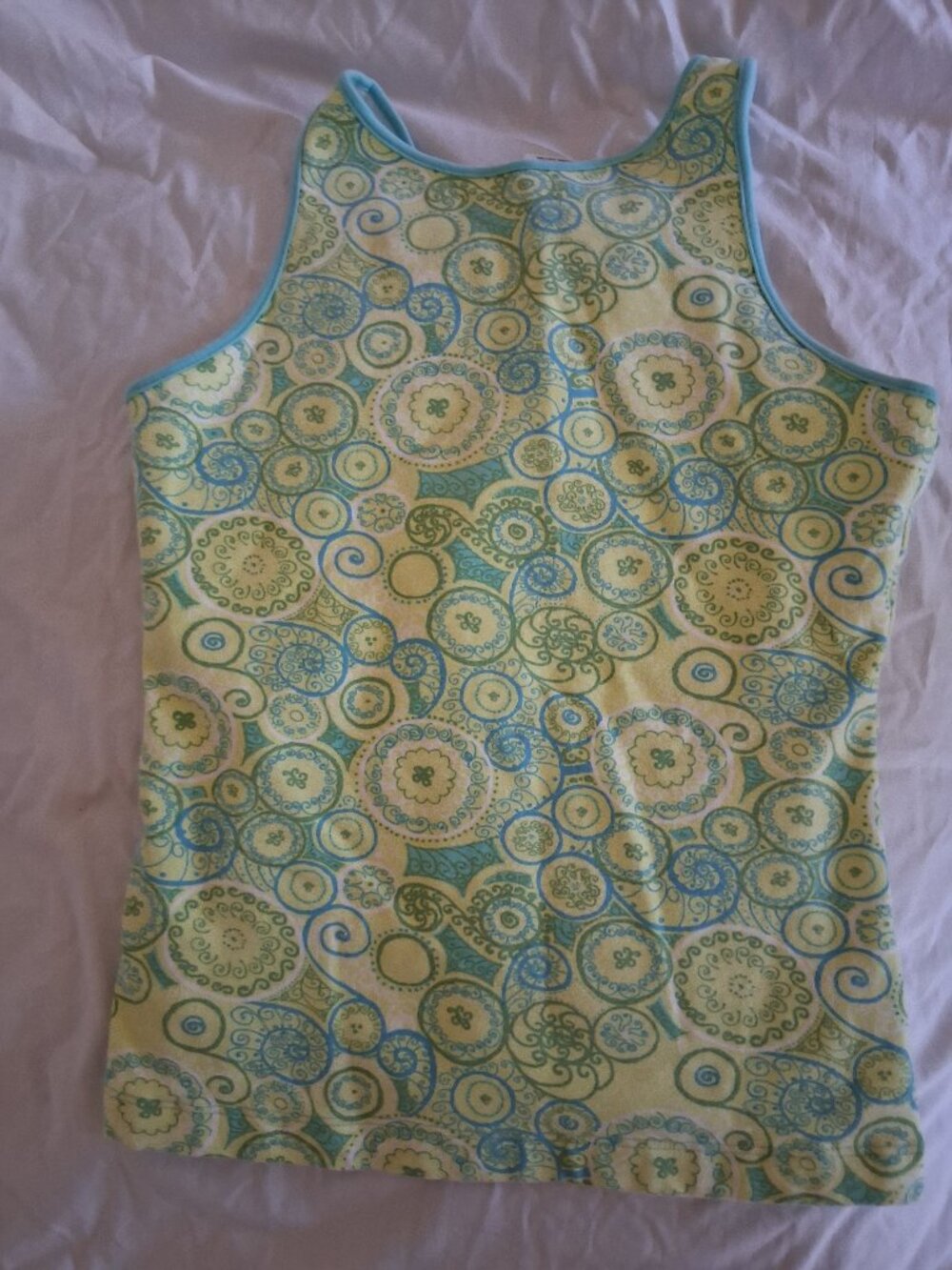 VTG 90s Y2K Athletic Works Size Medium Circle Medallion Scoop Neck Tank Top